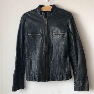 Royal underground stunning leather and silk jacket